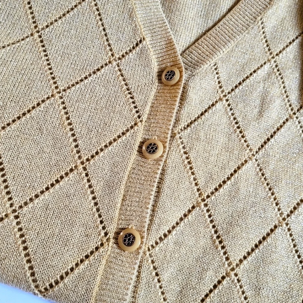 Alfred Dunner Men's Beige Cardigan Sweater